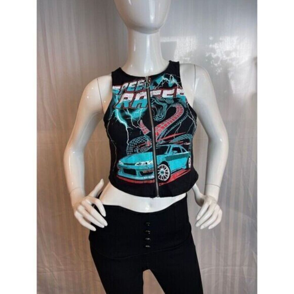 Speed Racerback Cropped Top Size M RefN14 - Picture 5 of 7